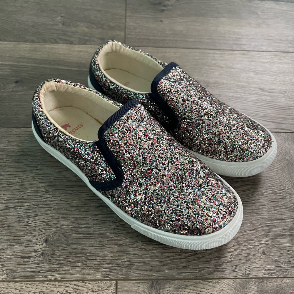Crewcuts Multicolor Glitter Girls Slip On Sneakers